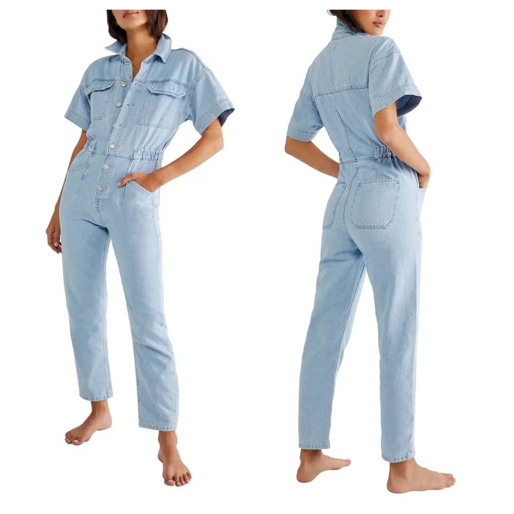 FREE PEOPLE We the Free Marci Denim Jumpsuit
